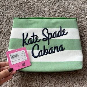 Kate Spade Green and Cream Pouch